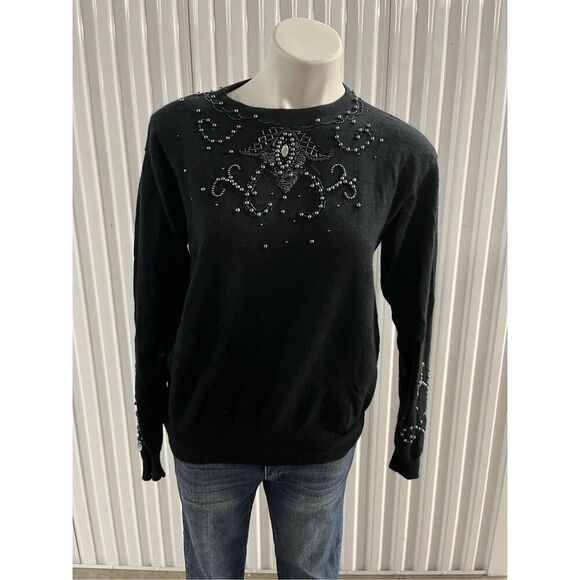Justine Todd beaded sweater size medium - Picture 1 of 5
